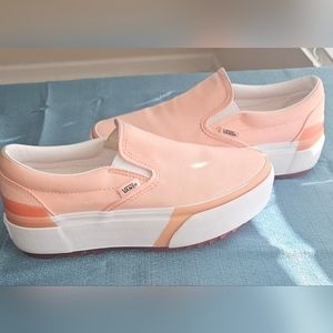 Pink platform vans
